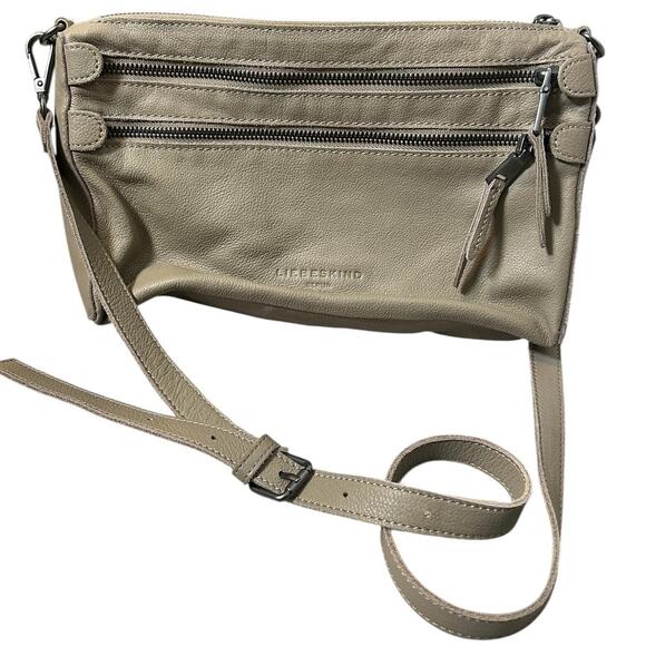 Liebeskind Berlin Handbags - Liebeskind Berlin Leather Crossbody Bag In Vintage Stone W Detachable Strap